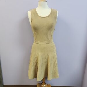 Pink Tartan Tan Sleeveless Dress